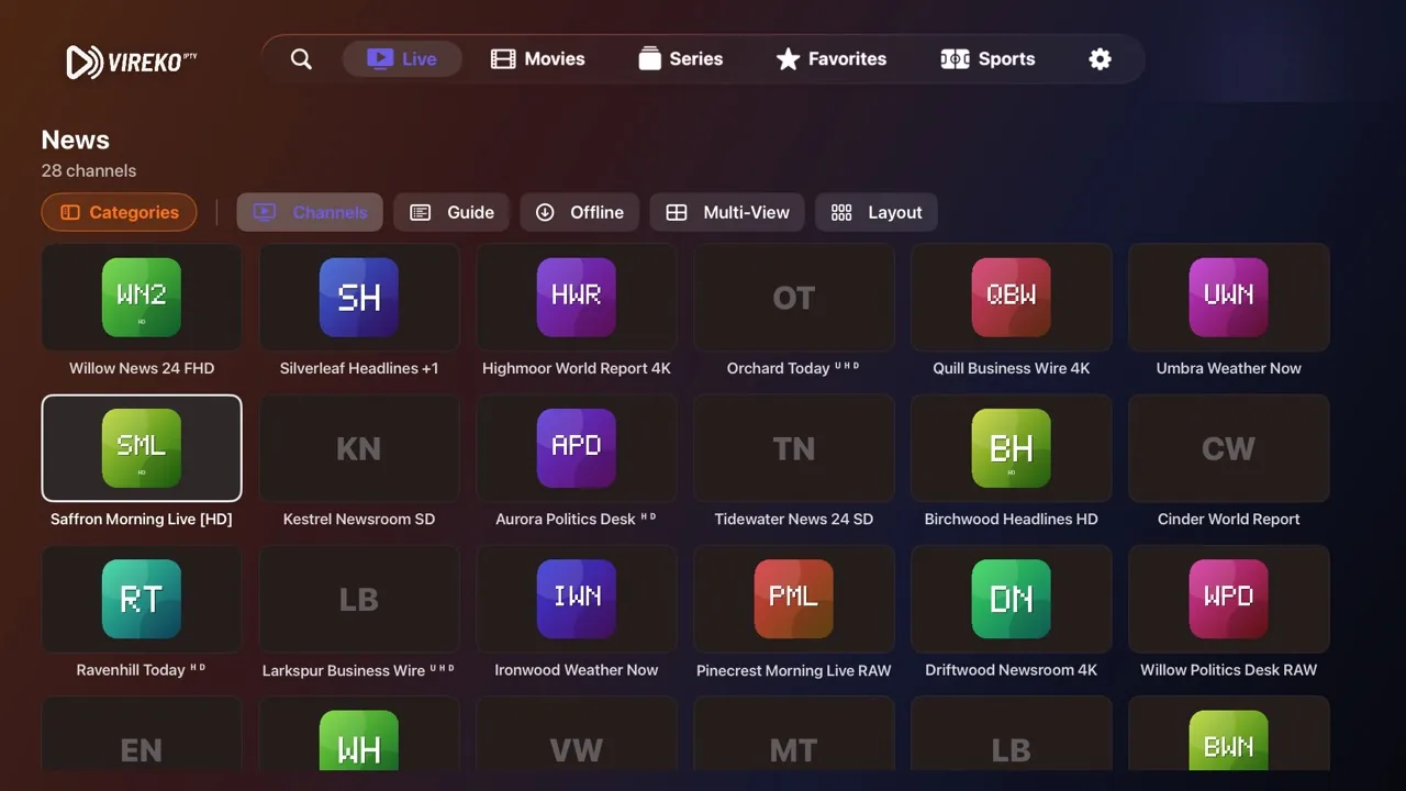 Vireko IPTV Player: Apple TV (tulossa)